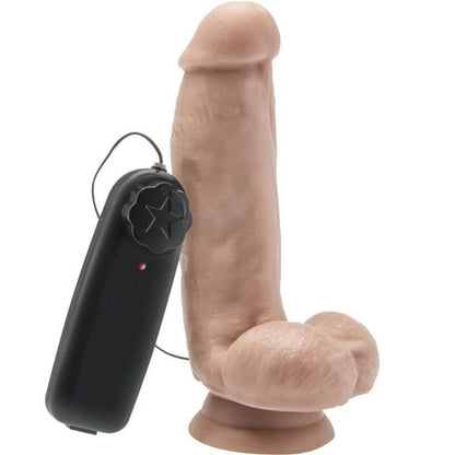 GET REAL - DILDO DE 12 CM CON BOLAS Y VIBRADOR DE PIEL
