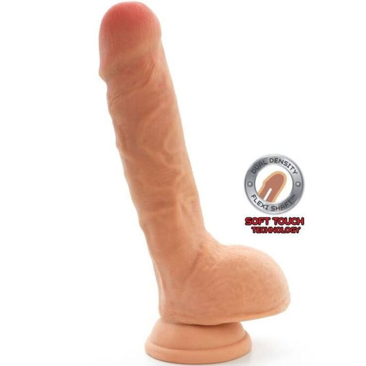 GET REAL - DILDO DOBLE DENSIDAD 25,5 CM BOLAS PIEL