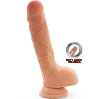 GET REAL - DILDO DOBLE DENSIDAD 25,5 CM BOLAS PIEL