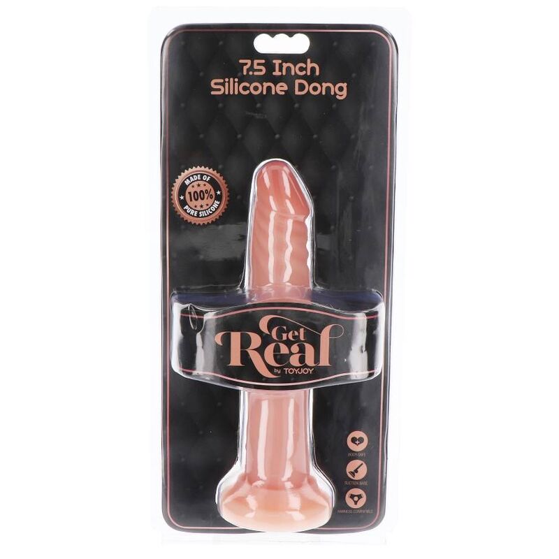 GET REAL - DONG DE SILICONA 19 CM DE CUERO