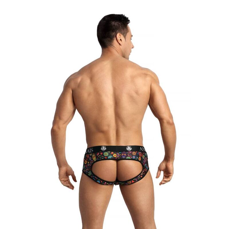 Imagem do Anais Men Jock Bikini México com nádegas abertas, detalhando o design e o material.