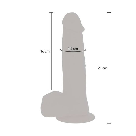 GET REAL - DILDO DE PIEL CON CUENTAS GIRATORIAS VIBRATORIAS