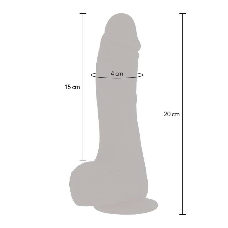 GET REAL - DILDO VIBRADOR DE PIEL QUE GIRA HACIA ARRIBA Y HACIA ABAJO