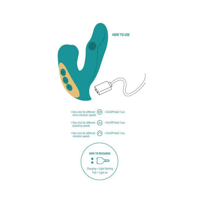 XOCOON Vibrador Estimulador Eternal Love Multi-funções Verde para prazer a dois