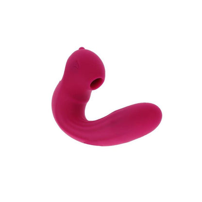 Close-up do Vibrador XOCOON Celestial Love Vibe Fúcsia Duplo Motor, destacando seu design e textura suave de silicone.