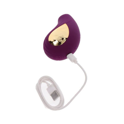 Close-up do Xocoon Estimulador Divine Love Roxo mostrando seu design ergonómico e superfícies texturizadas.
