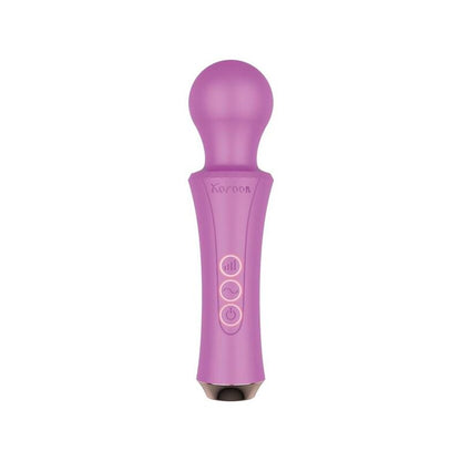 Close-up da XOCOON Varinha Pessoal Fúcsia Recarregável, destacando sua cabeça flexível e design ergonômico.