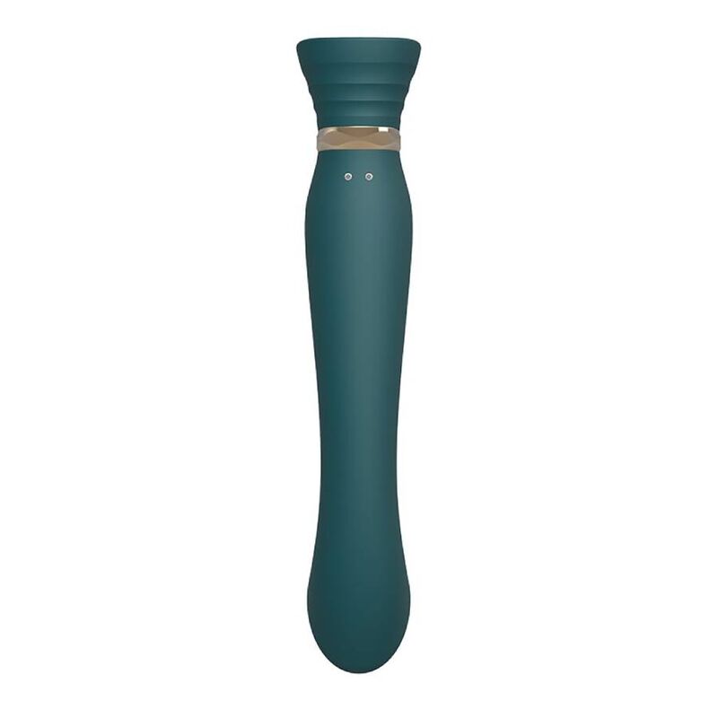 ZALO Vibrador Queen G-Spot PulseWave Verde com cristal Swarovski