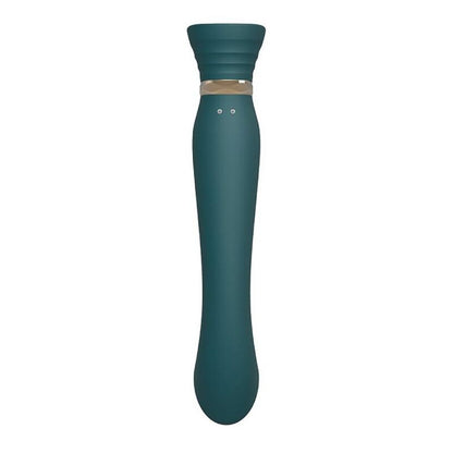 ZALO Vibrador Queen G-Spot PulseWave Verde com cristal Swarovski