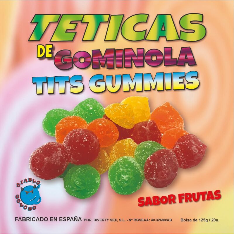 Dulces Comestibles de Azúcar con Forma de Pechos Surtidos