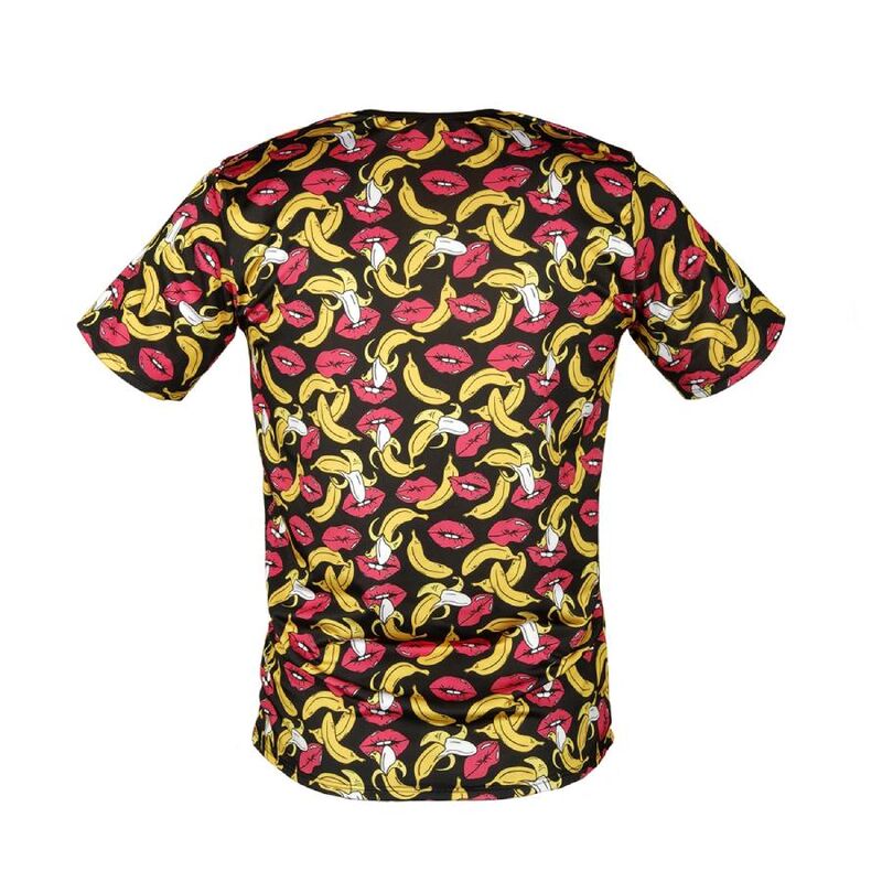 Camiseta masculina Anais Men com estampa de banana, em lycra macia para um ajuste confortável.