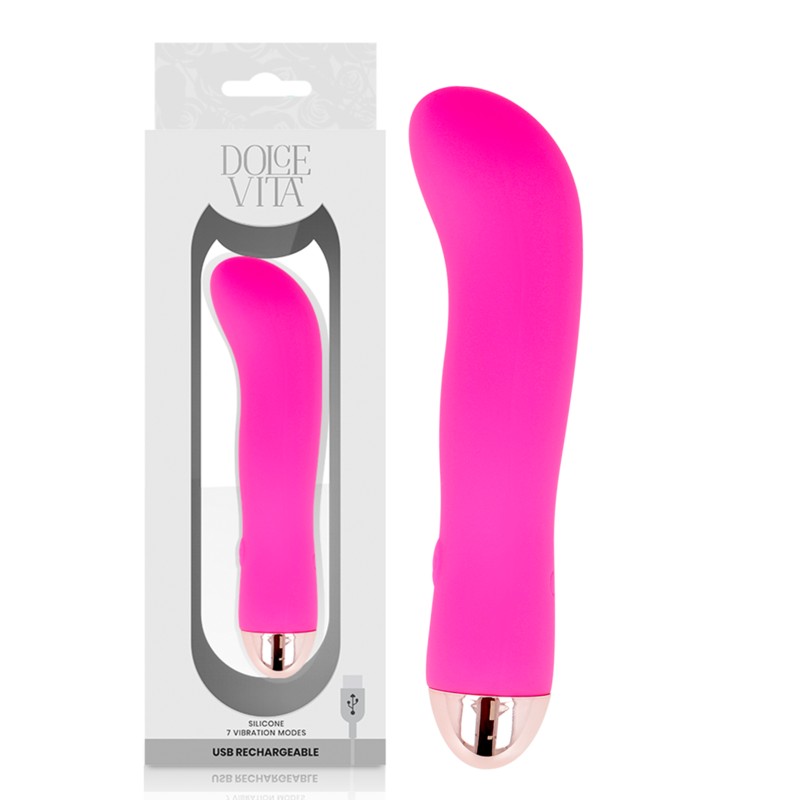 DOLCE VITA - VIBRADOR RECARGABLE DOS VELOCIDADES ROSA 7