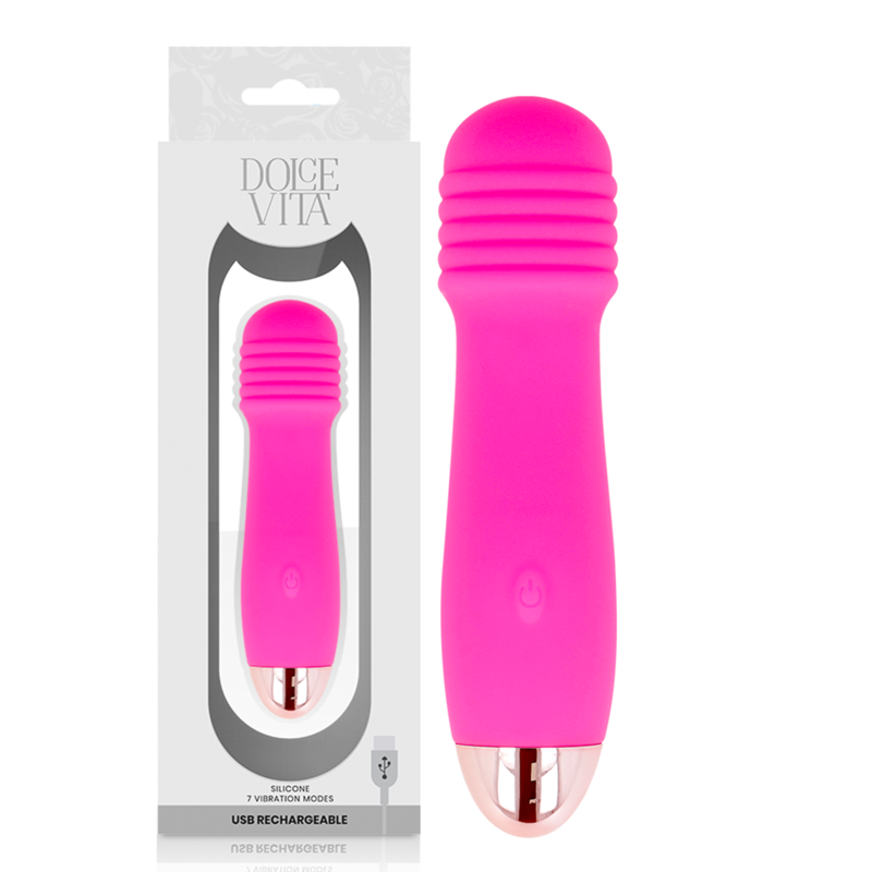 DOLCE VITA - VIBRADOR RECARGABLE DE TRES VELOCIDADES ROSA 7