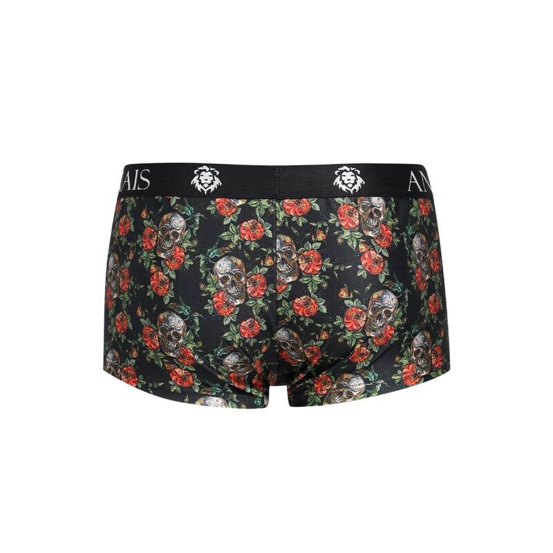 Anais Men Power Boxer S, cueca masculina transparente com estampa de rosas e caveiras