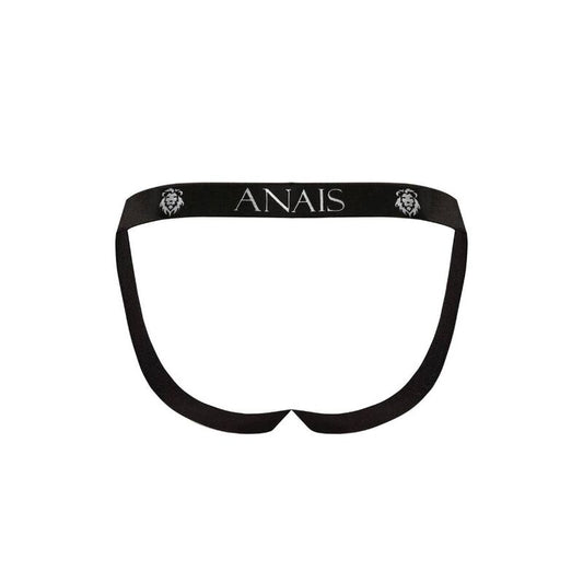 Jock Strap Power Anais L, lingerie masculina transparente com detalhes de rosas e caveiras.