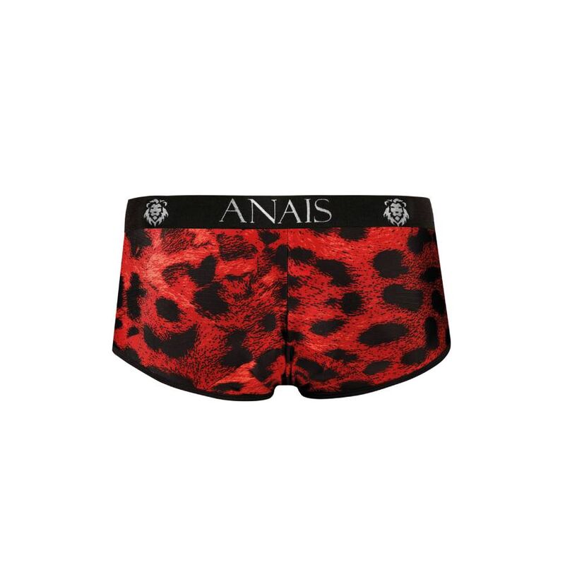 Anais Men Savage Brief S com estampa animal e corte esportivo, exibindo detalhes de material e design.