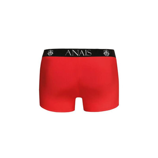 Detalhe da boxer masculina ANAIS Soul XL em microfibra vermelha com acabamento preto