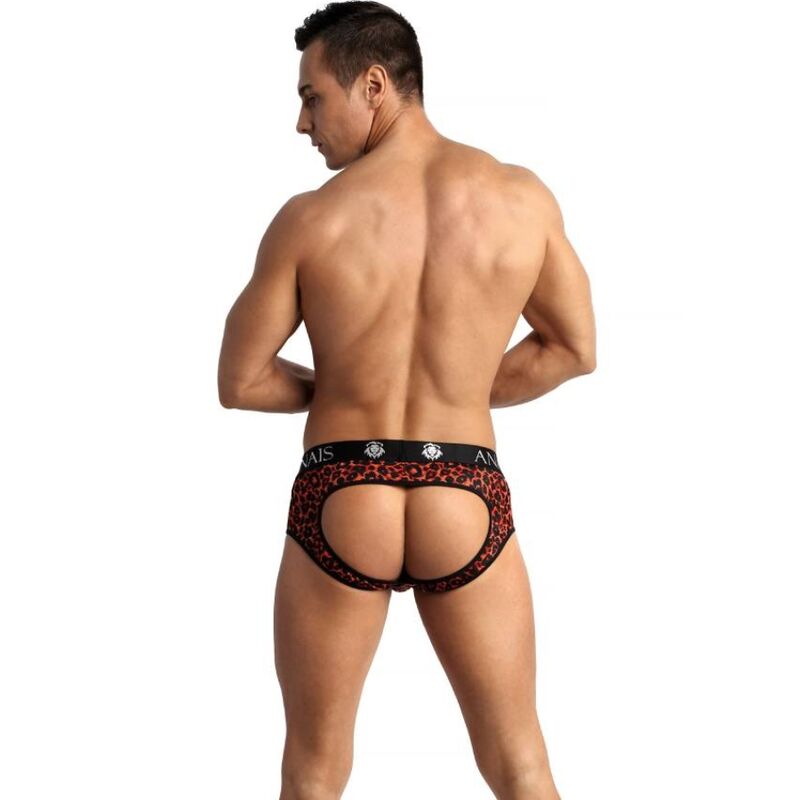 Jock Bikini masculino ANAIS MEN Tribal com estampa animal e design de nádegas abertas.
