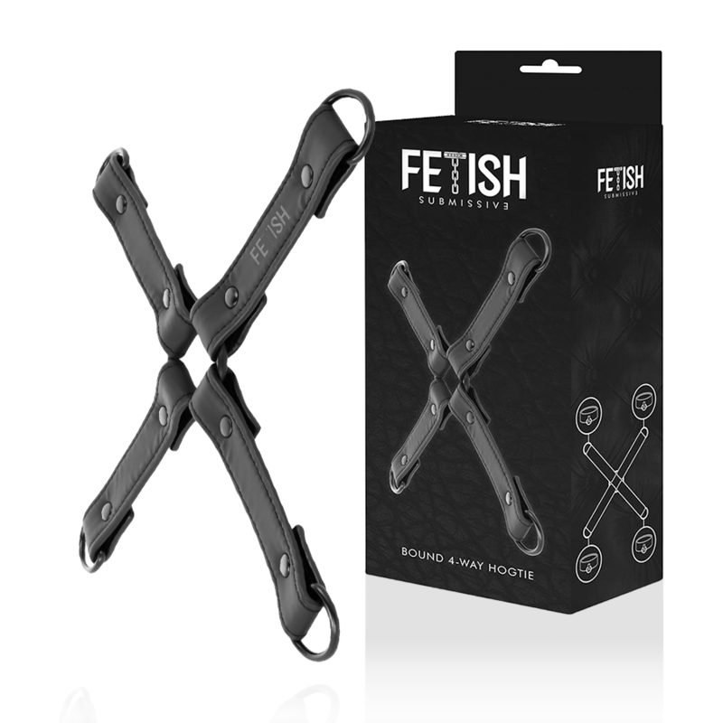 Close-up da União de Algemas FETISH SUBMISSIVE em couro vegano para BDSM.