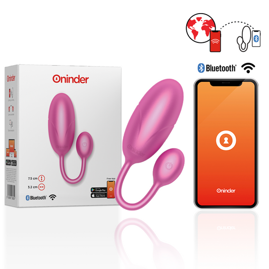 ONINDER Ovo Vibrante Tóquio Rosa com Controlo por App e design ergonómico