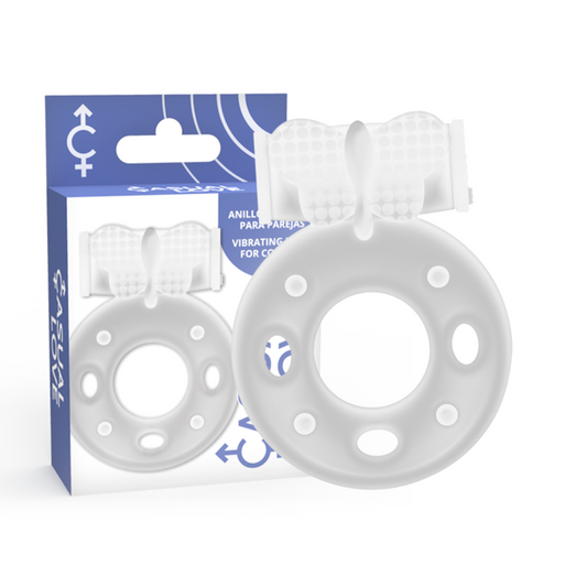 Anel Vibratório Transparente CASUAL LOVE com design ergonómico e estimulador clitoriano