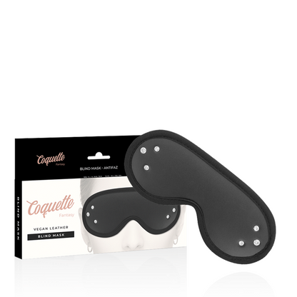 Máscara COQUETTE CHIC DESIRE FANTASY de couro vegano com forro de neoprene, ideal para BDSM.
