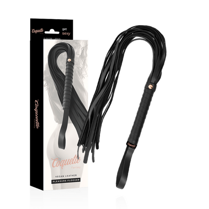 Chicote COQUETTE CHIC DESIRE FANTASY de couro vegano para BDSM e jogos eróticos