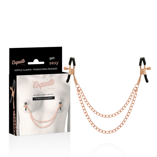 COQUETTE CHIC DESIRE Pinças de Mamilos de Metal com Corrente