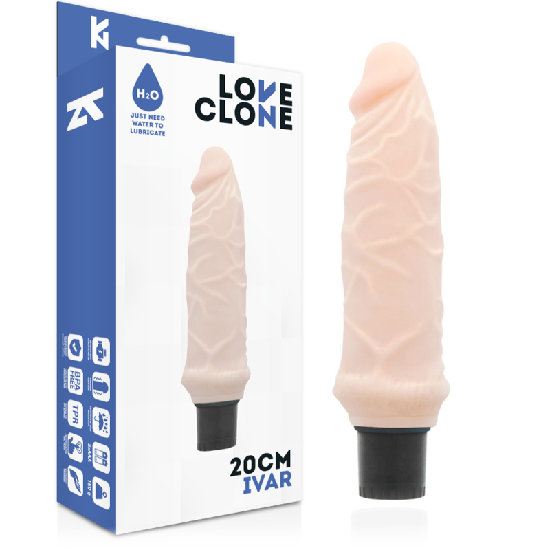 LOVECLONE - VIBRADOR AUTOLUBRICANTE IVAR 20 CM - 3,7 CM