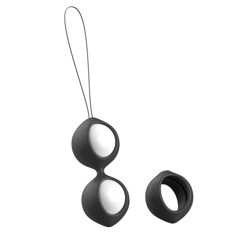 Bolas de Kegel B SWISH Bfit Classic Flex Pretas, apresentando design flexível e peso ajustável para treino pélvico.