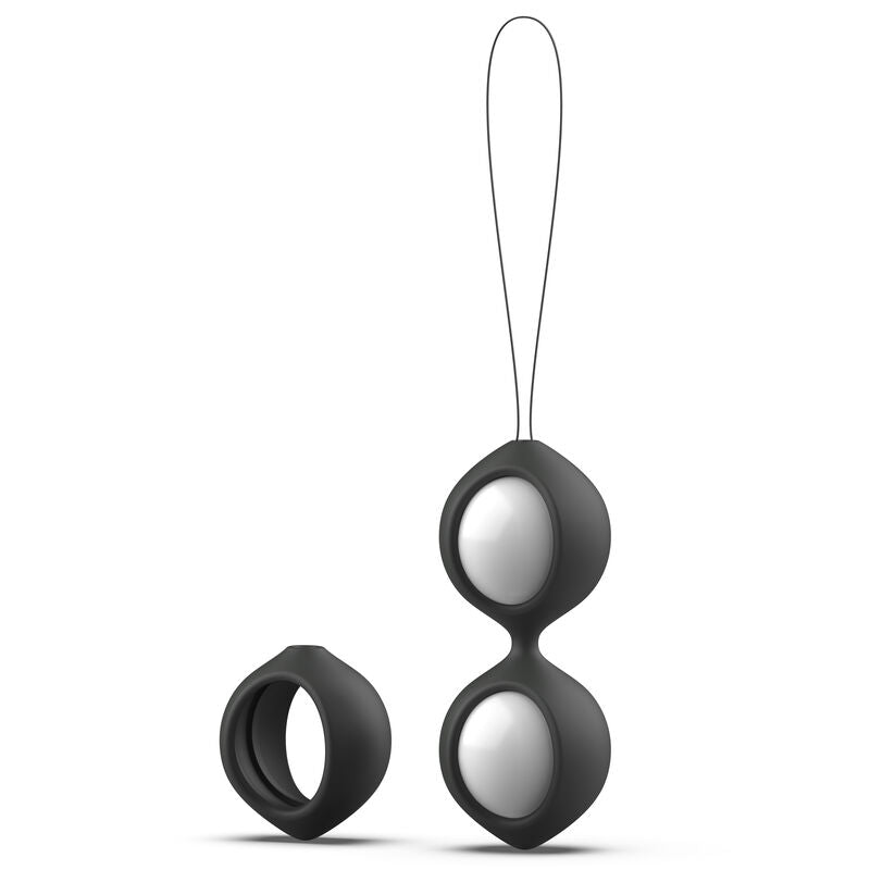 Bolas de Kegel B SWISH Bfit Classic Flex Pretas, apresentando design flexível e peso ajustável para treino pélvico.
