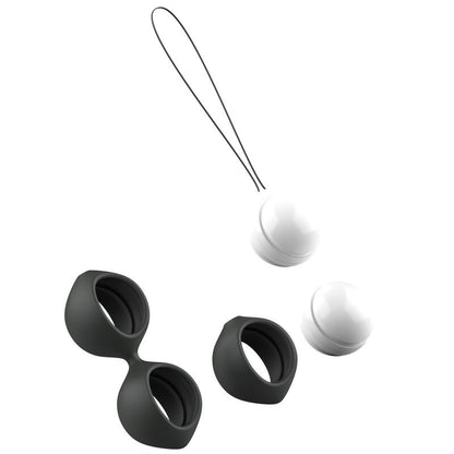Bolas de Kegel B SWISH Bfit Classic Flex Pretas, apresentando design flexível e peso ajustável para treino pélvico.