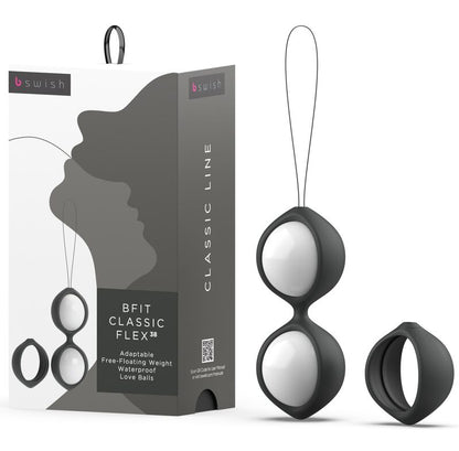 B SWISH Bolas Vaginais BFIT Classic Flex Preto 38g para treino do assoalho pélvico