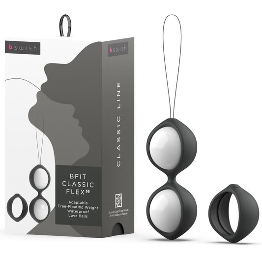 B SWISH Bolas Vaginais BFIT Classic Flex Preto 38g para treino do assoalho pélvico