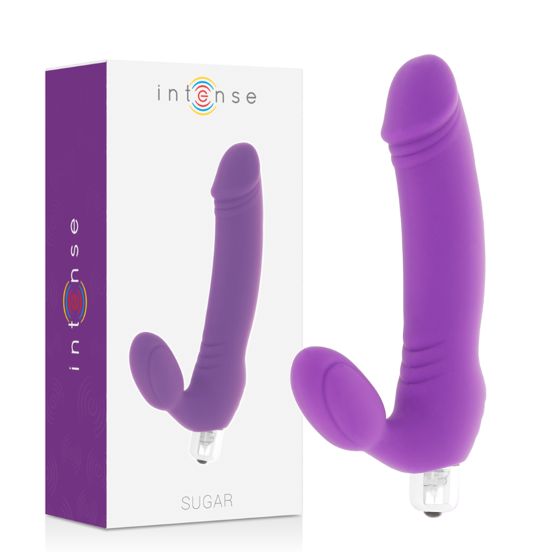 Vibrador INTENSE Açúcar de silicone lilás com 7 velocidades.