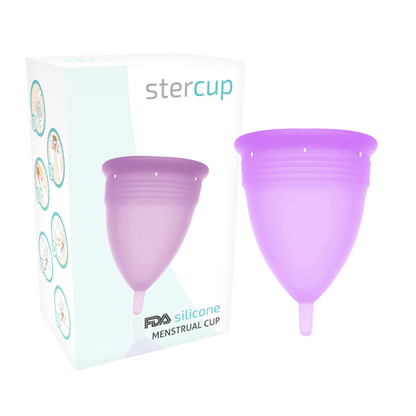 STERCUP - COPA MENSTRUAL DE SILICONA APROBADA POR LA FDA COLOR LILA - TALLA G