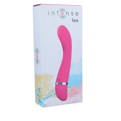 Close-up do Vibrador Coelho INTENSE Leo Rosa Silicone Luxe, destacando o design ergonómico e a textura suave.