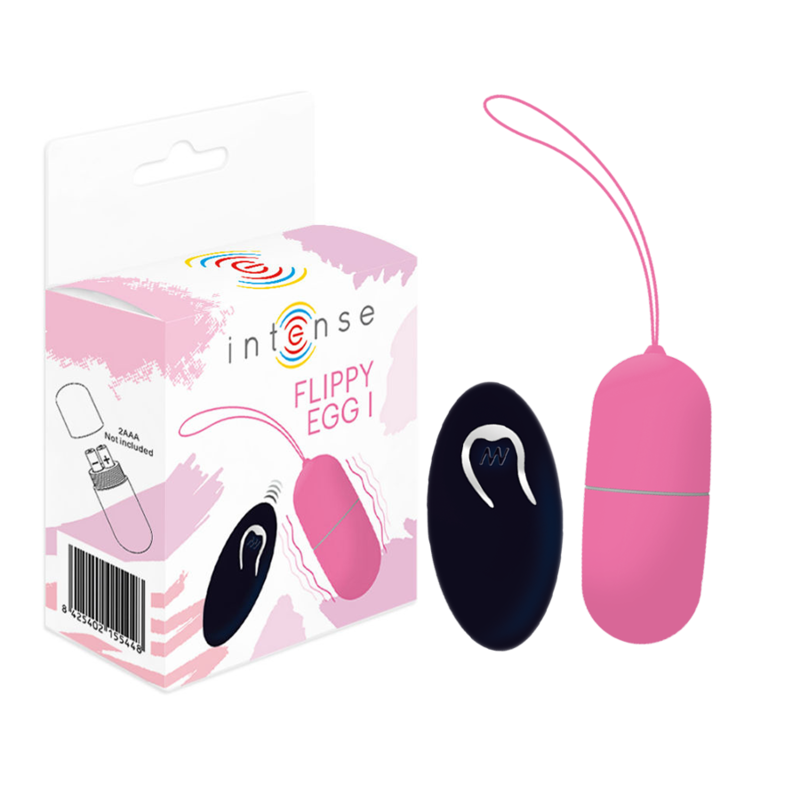 INTENSE Ovo Vibratório Flippy I Com Controle Remoto Rosa, para prazer discreto.
