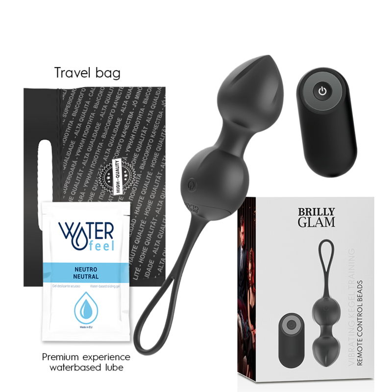 BRILLY GLAM Bolas Vaginais Vibratórias com Controlo Remoto para fortalecimento do pavimento pélvico.