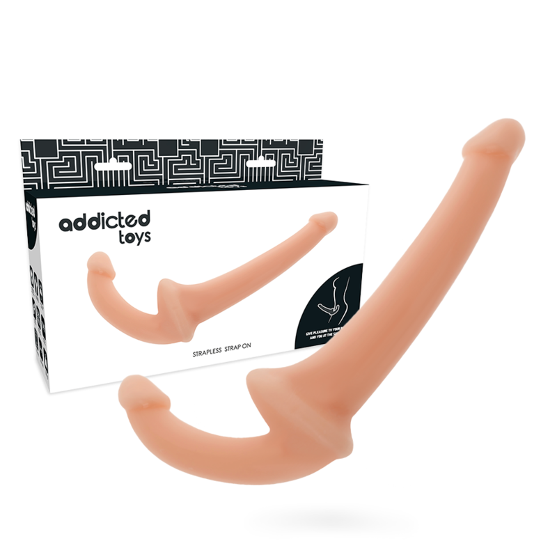 ADDICTED TOYS Dildo Sem Arnês com Nervuras e Estimulação G-Spot, em detalhe.