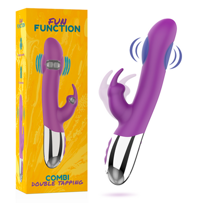 Close-up of the FUN FUNCTION Vibrador Combi Duplo Toque, showing its silicone texture and ergonomic design.