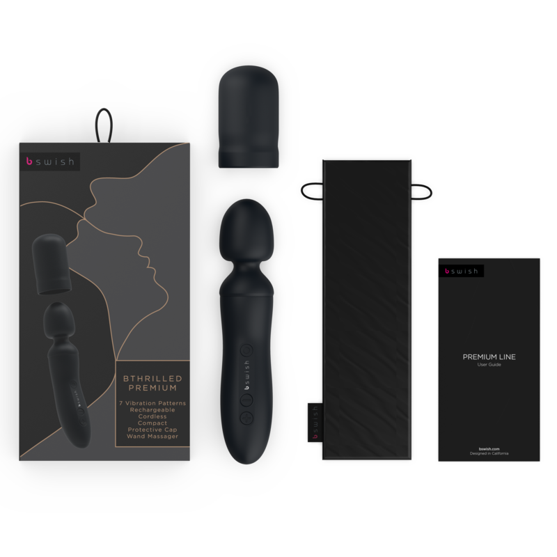 B SWISH - VARITA VIBRADORA NEGRA PREMIUM BTHRILLED