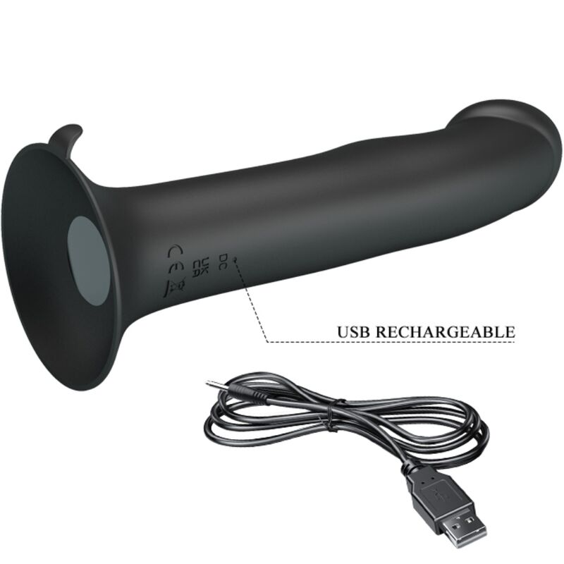 PRETTY LOVE Murray Black Vibrador e Sucção Clitórica com Ventosa para prazer versátil