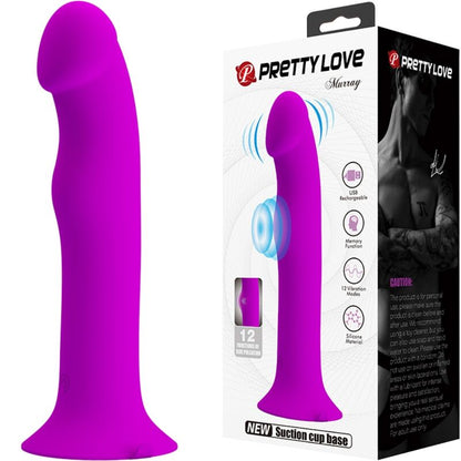 PRETTY LOVE Vibrador Estimulador G-Spot Murray Roxo com 12 funções e base de ventosa