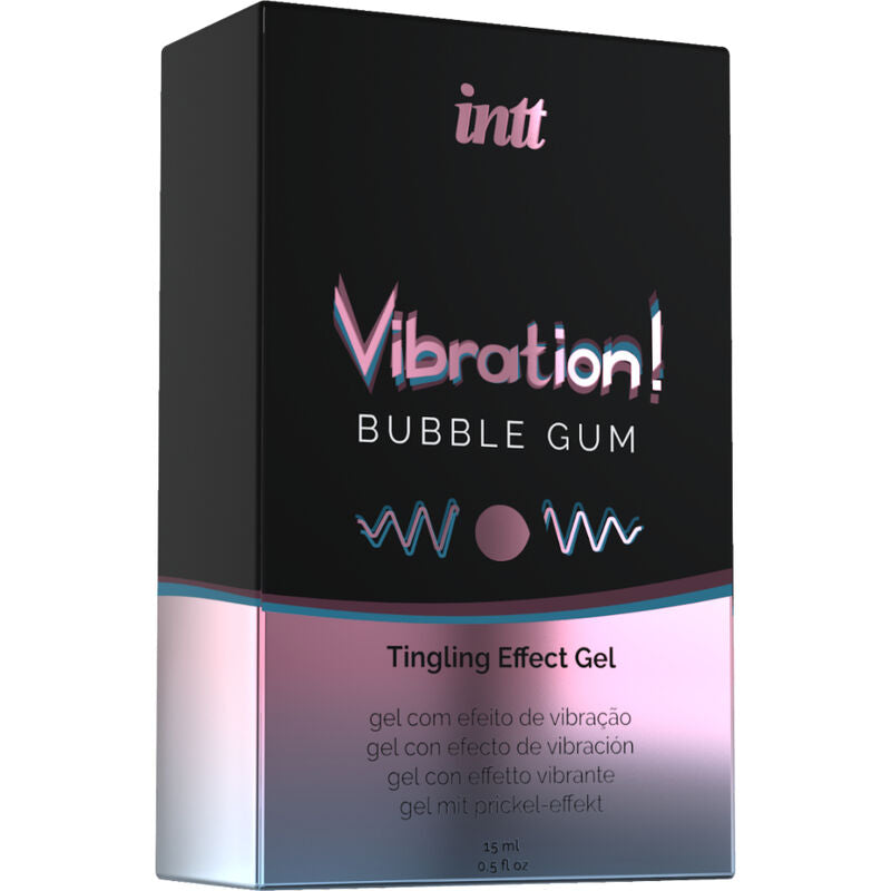 INTT Estimulante Íntimo Líquido Goma Vibrante 15ML para sensações intensas e sabor doce.