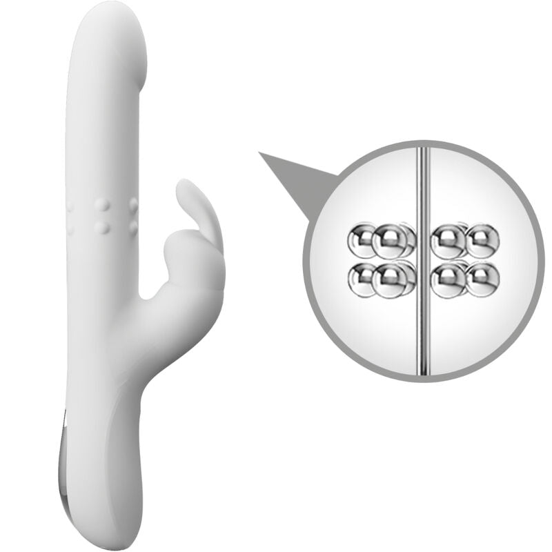 Close-up of the PRETTY LOVE Vibrador Reese showing its dual stimulation design and smooth silicone texture.