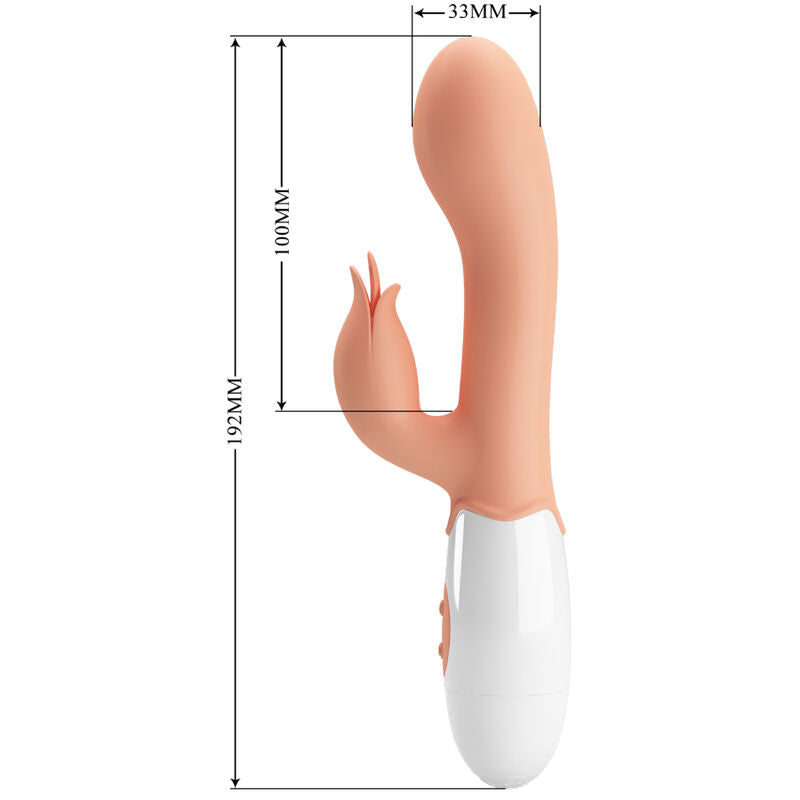 Vibrador PRETTY LOVE Bloody Mary com duplo estimulador para prazer G-Spot e clitoriano.