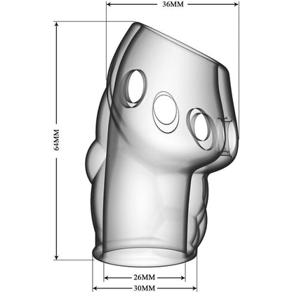 Manga peniana PRETTY LOVE Oscar transparente para espessamento do pénis