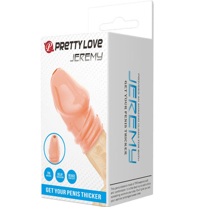 Manga peniana PRETTY LOVE Jeremy em TPR suave para volume e prazer prolongado.