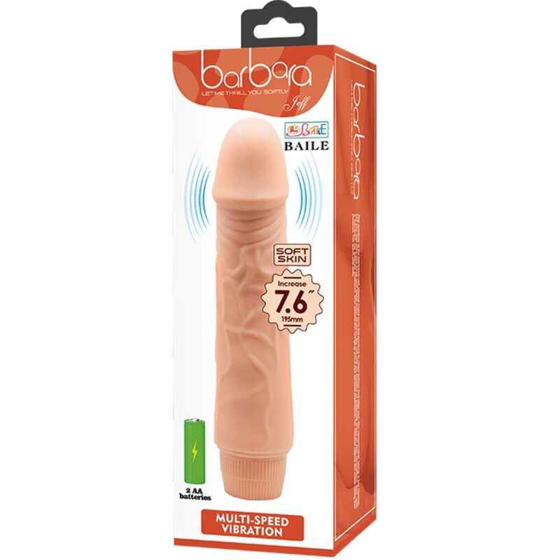 Vibrador Realístico Baile Barbara 20 cm para prazer intenso e realista